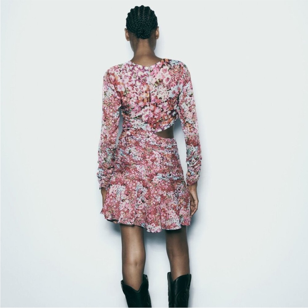 ZARA floral mini dress - Picture 3 of 9